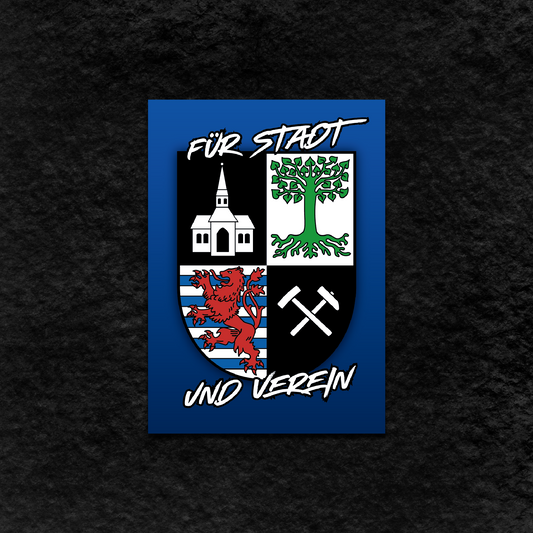 Aufkleber „Für Stadt und Verein“